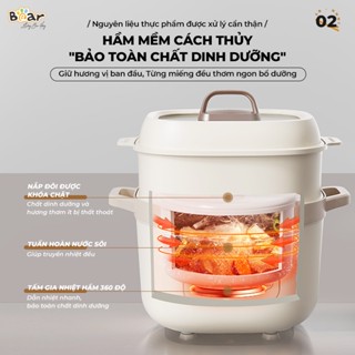 Nồi nấu chậm Bear đa năng 6 chế độ nấu