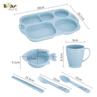  Khay ăn dặm Bear 6 món tiện dụng