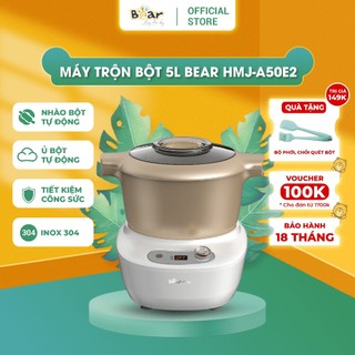 Máy Trộn Bột Bear 5L Inox 304, Ủ Bột, Nhào Bột, Nhồi Bột Nhanh, Công Suất Lớn Chống Dính - HMJ-A50E2