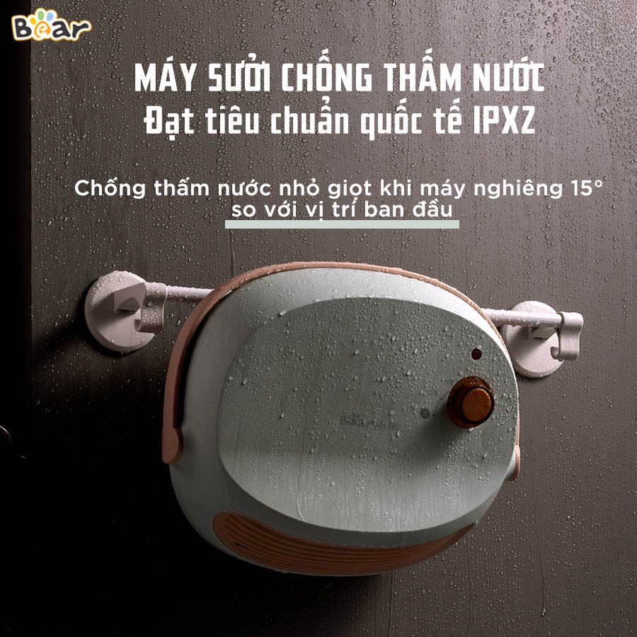 Máy Sưởi Gốm Bear Quạt Sưởi Ấm Phòng Tắm, Phòng Ngủ, Gốm Ceramic Không Gây Khô Da - Bảo Hành 12 Tháng - DNQ-A19B1