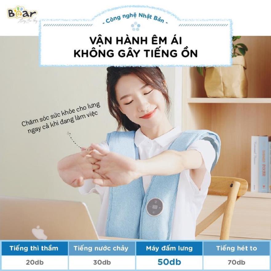 Máy Massage Vai Gáy Bear Mát Xa Đấm Lưng Làm Nóng Bằng Hồng Ngoại Cao Cấp MA-B01V1