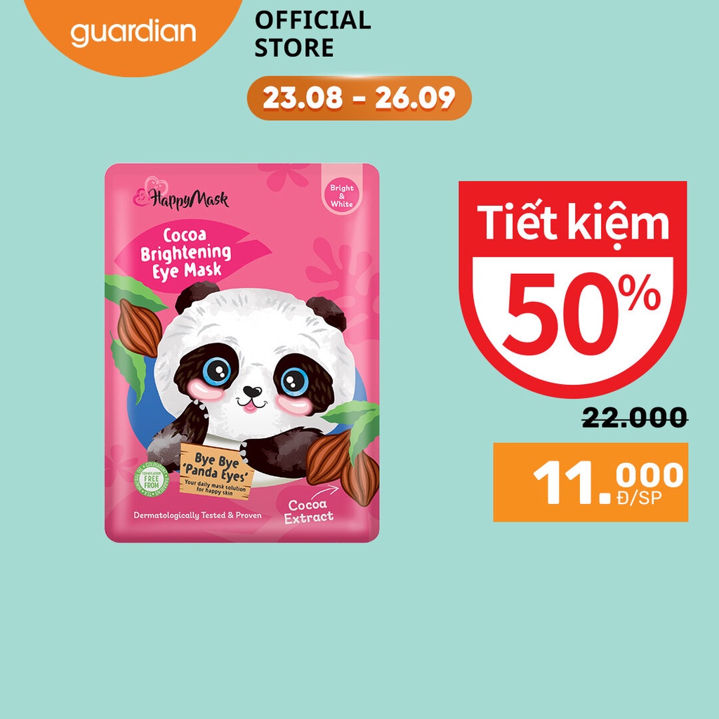Mặt Nạ Mắt Cacao Hỗ Trợ Dưỡng Sáng Da Happy Mask Cocoa Brightening Eye Mask 6ml