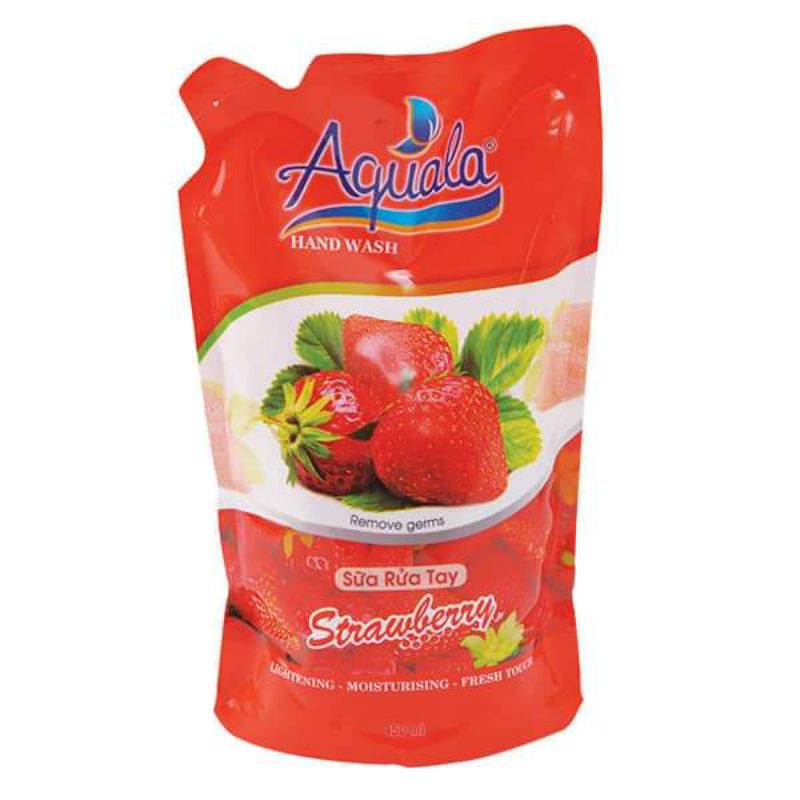 Nước Rửa Tay Aquala Hương Dâu Túi 450Ml