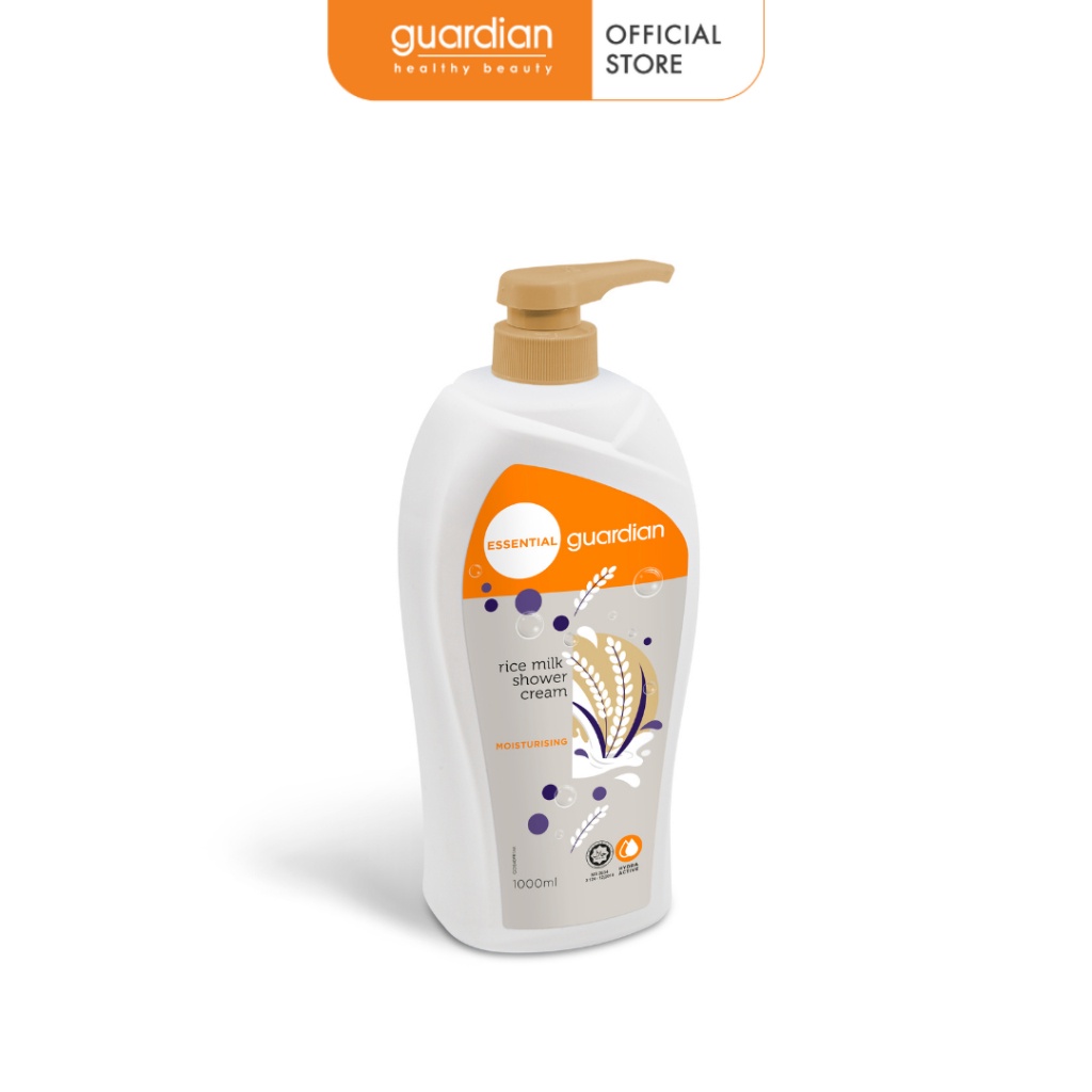 Sữa Tắm Dạng Kem Dưỡng Ẩm Guardian Essential Rice Milk Moisturising Shower Cream Sữa Gạo 1000ml