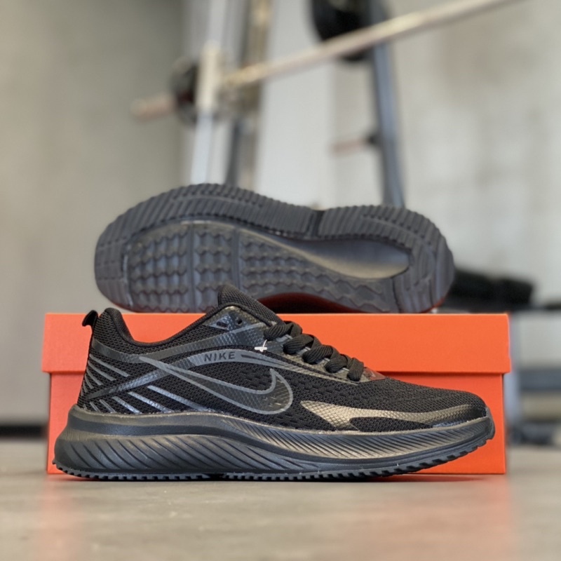 Giầy thể thao chạy bộ gym nam full đen A152