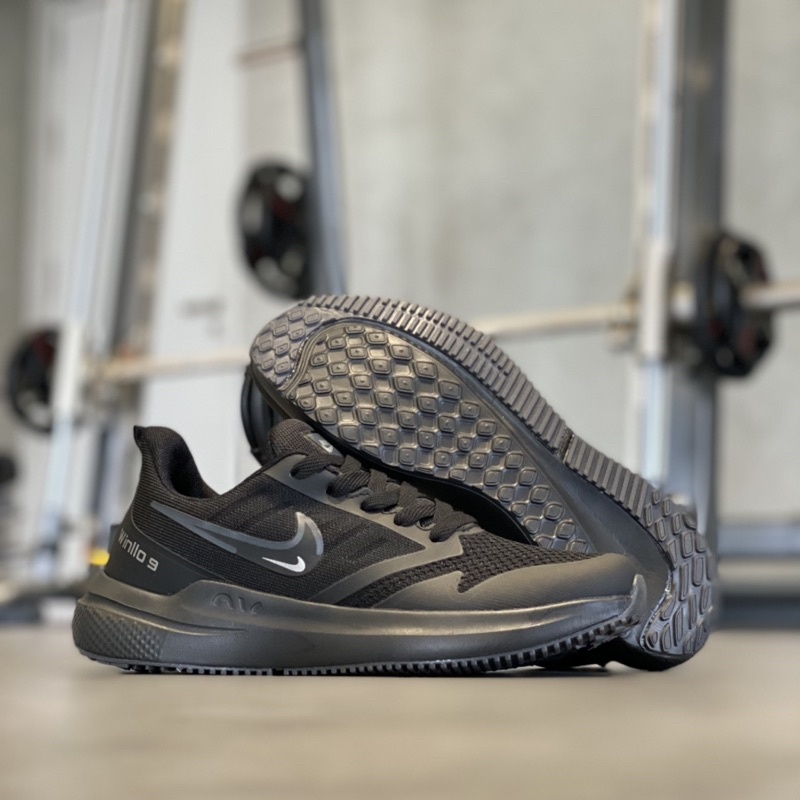 Giầy thể thao chạy bộ gym nam full đen A152