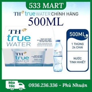 [HỎA TỐC HCM] Thùng 24 chai nước suối TH true water 500ml