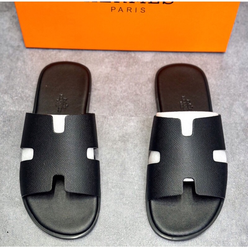 Dép H nam- dép quai ngang da 2 lớp ,hàng full êm chân,thời trang ...