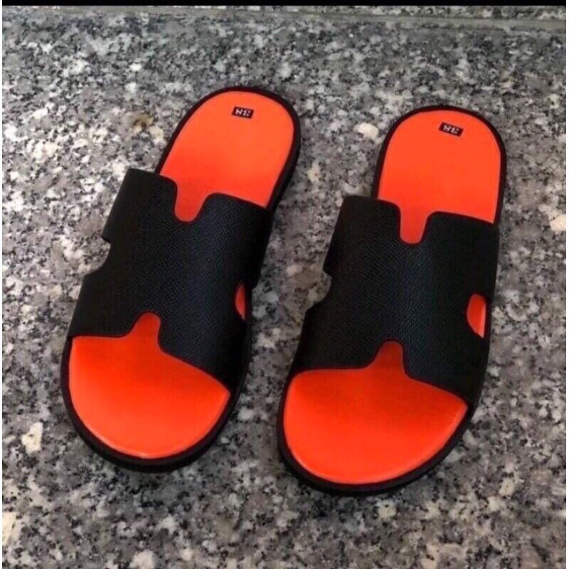 Dép H nam- dép quai ngang da 2 lớp ,hàng full êm chân,thời trang ...