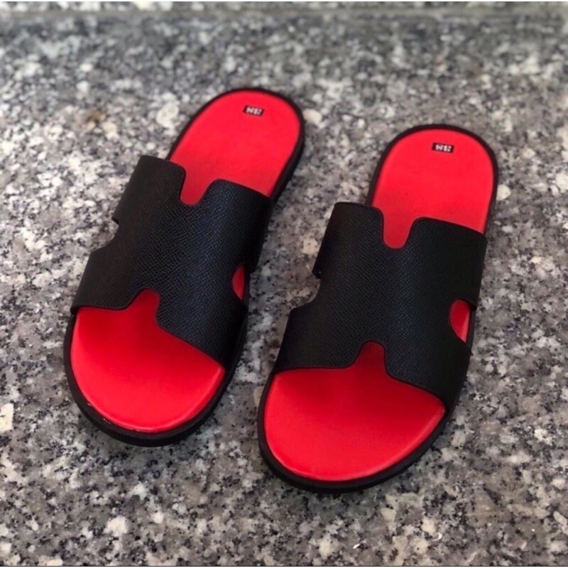 Dép H nam- dép quai ngang da 2 lớp ,hàng full êm chân,thời trang ...