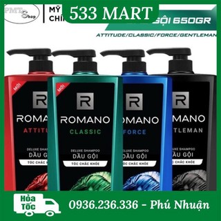 Dầu gội, sữa tắm 2in1 romano 650g
