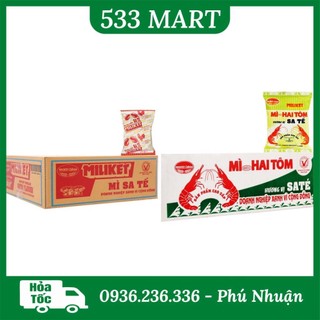 Thùng 30 gói mì sa tế Miliket 65g
