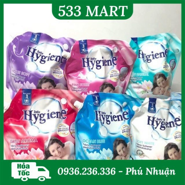 [TÚI 1.8L] Nước xả vải siêu thơm, mềm mại Hygiene 1800ml THÁI LAN