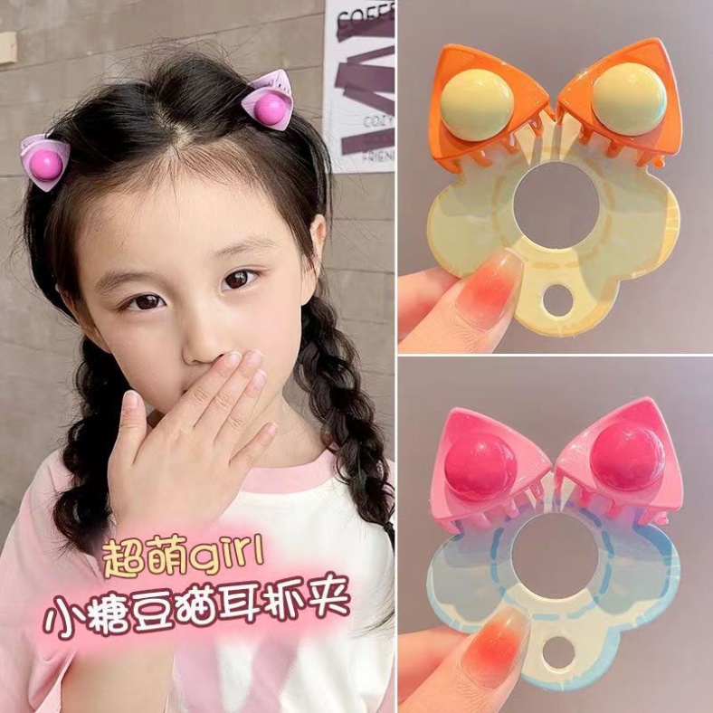 Kẹp Vuốt Tóc Tai Mèo🍀FREESHIP🍀 Set 10 Kẹp Tóc Đủ Màu Hình Tai Mèo Dễ Thương Thời Trang Xuân Hè 2023