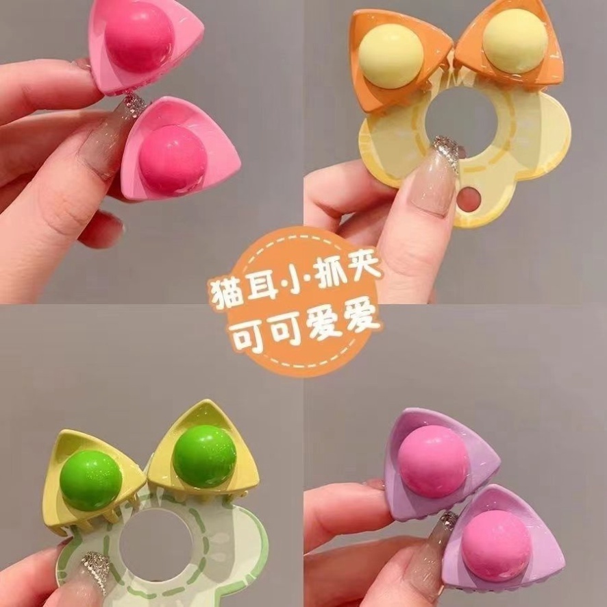 Kẹp Vuốt Tóc Tai Mèo🍀FREESHIP🍀 Set 10 Kẹp Tóc Đủ Màu Hình Tai Mèo Dễ Thương Thời Trang Xuân Hè 2023