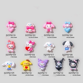 Charm gấu-charm thỏ kuromi nail-charm nhựa cute