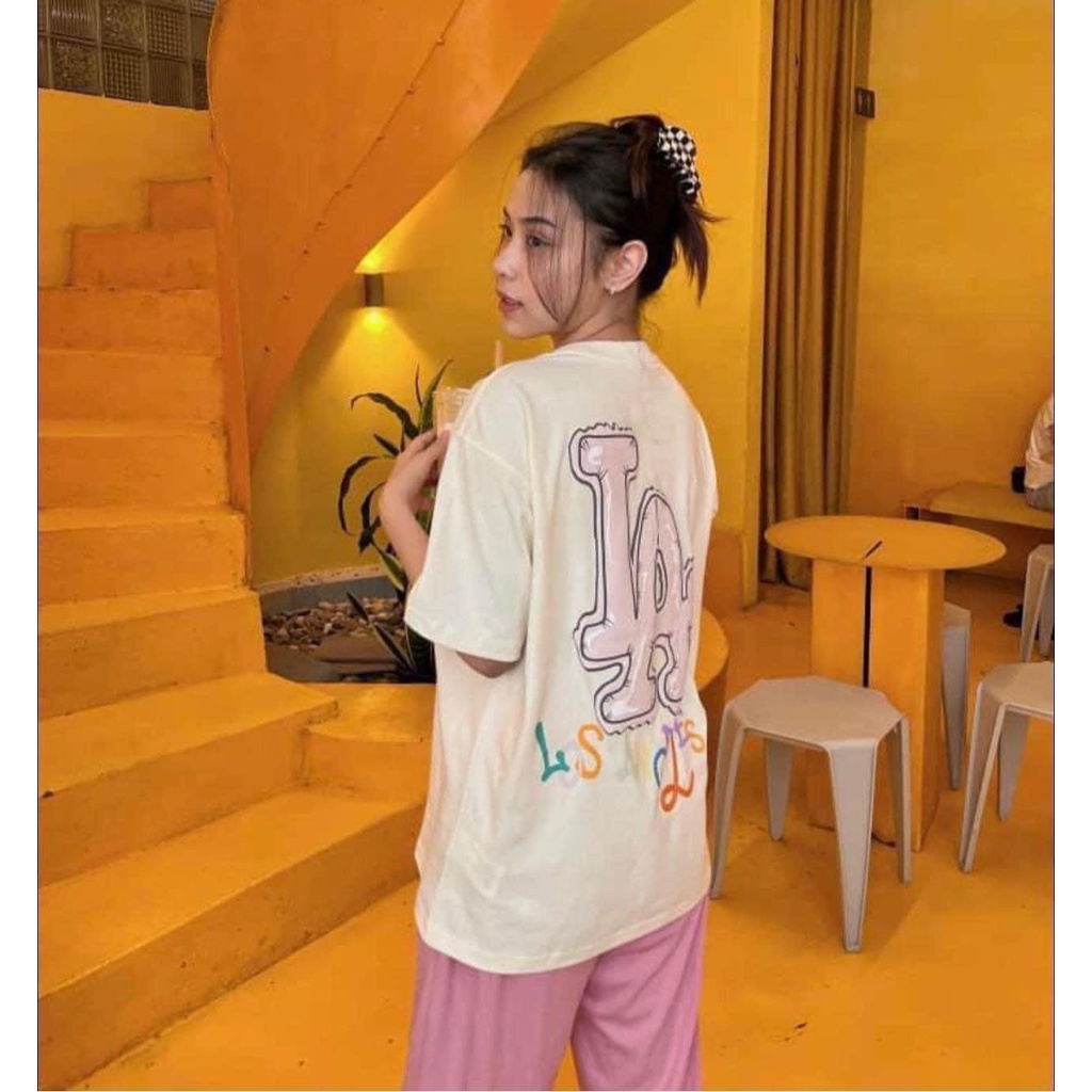 Áo thun New Era NewYork LA logo in Unisex nam nữ vải mịn Hàn Quốc