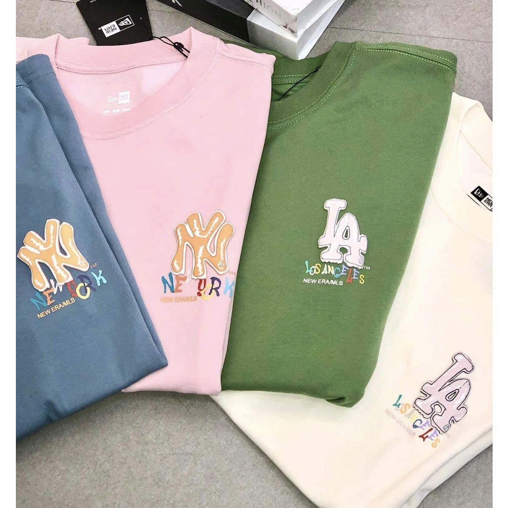 Áo thun New Era NewYork LA logo in Unisex nam nữ vải mịn Hàn Quốc