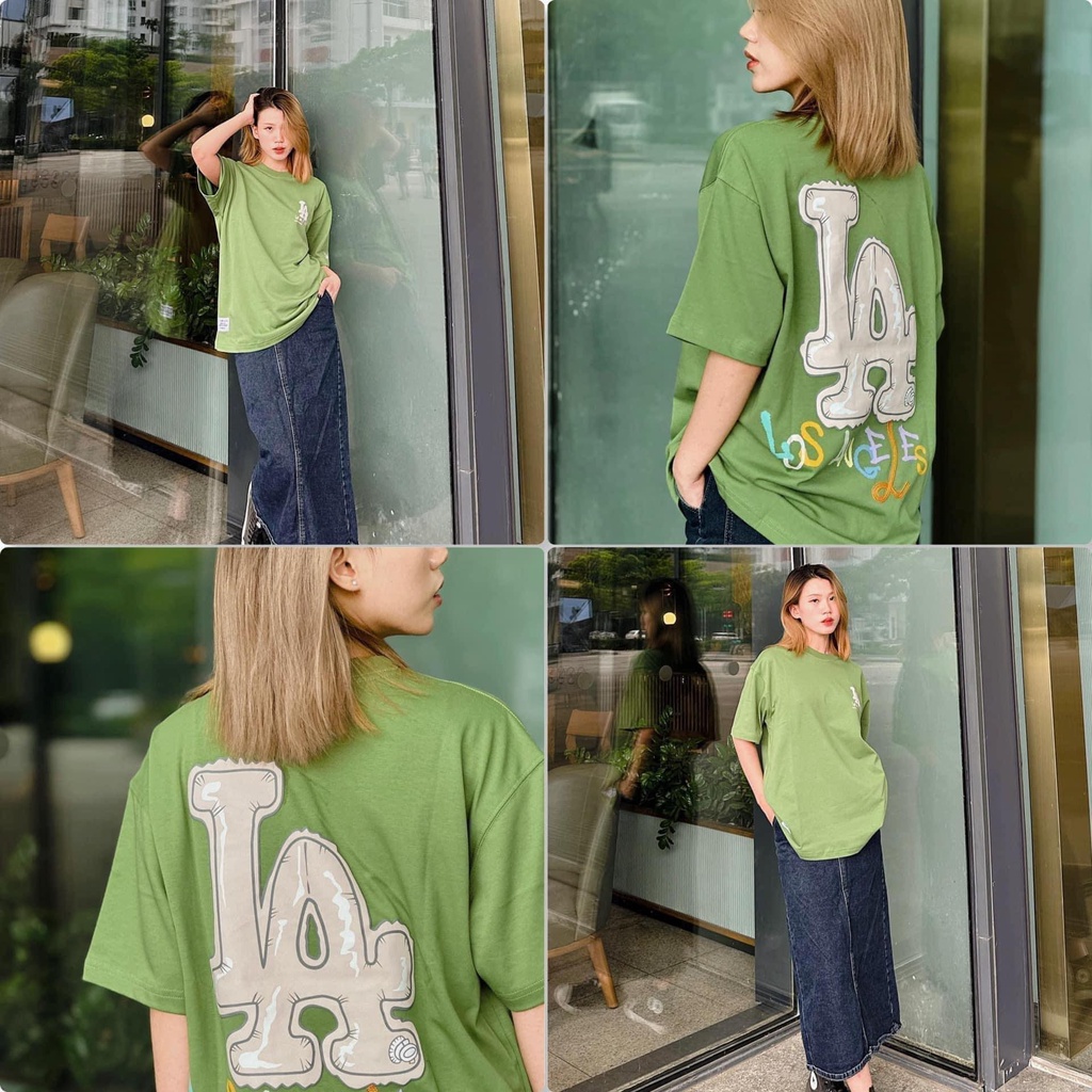 Áo thun New Era NewYork LA logo in Unisex nam nữ vải mịn Hàn Quốc