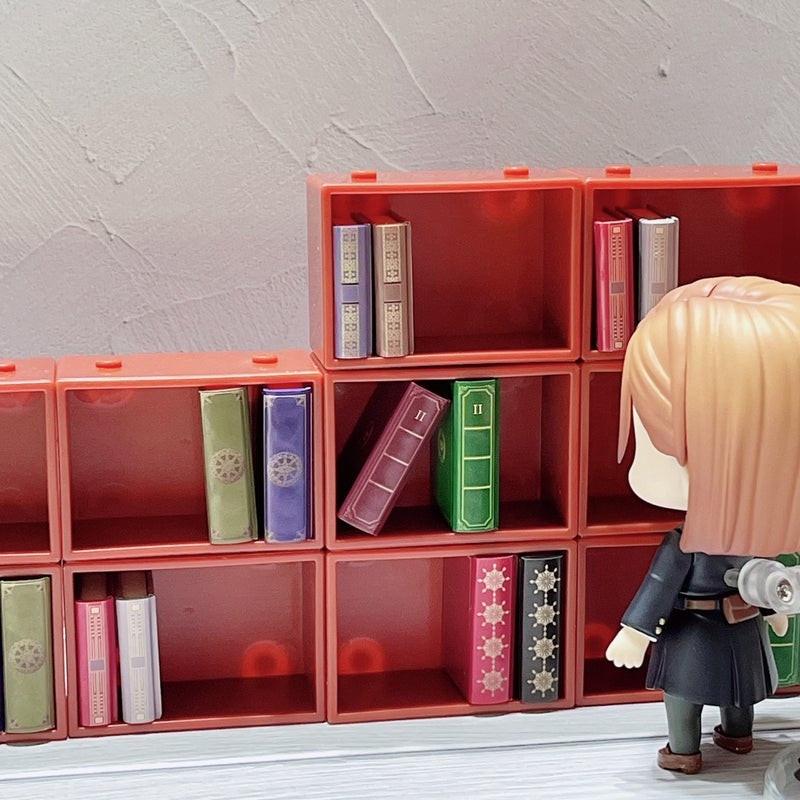 Đồ Chơi Mô Hình Cuốn Sách Và Kệ Sách Thần Kỳ mini Dễ Phối Đồ Dùng Cho Bé