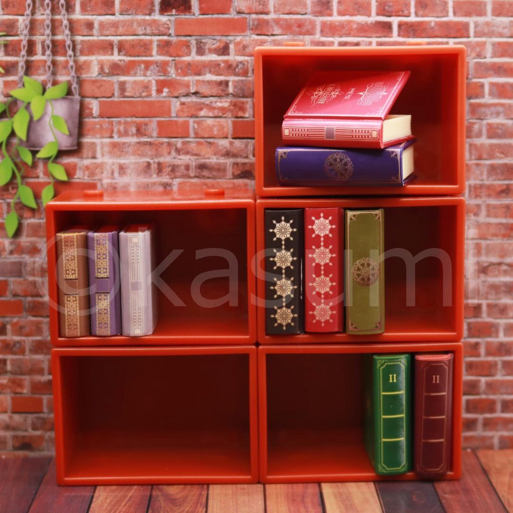 Đồ Chơi Mô Hình Cuốn Sách Và Kệ Sách Thần Kỳ mini Dễ Phối Đồ Dùng Cho Bé