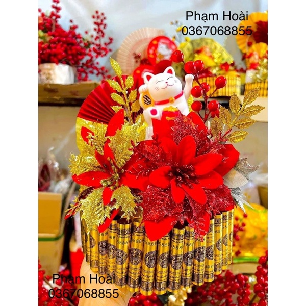 Phụ kiện set tháp dola tháp tiền chưng Thần Tài, Thổ Địa ngày Tết