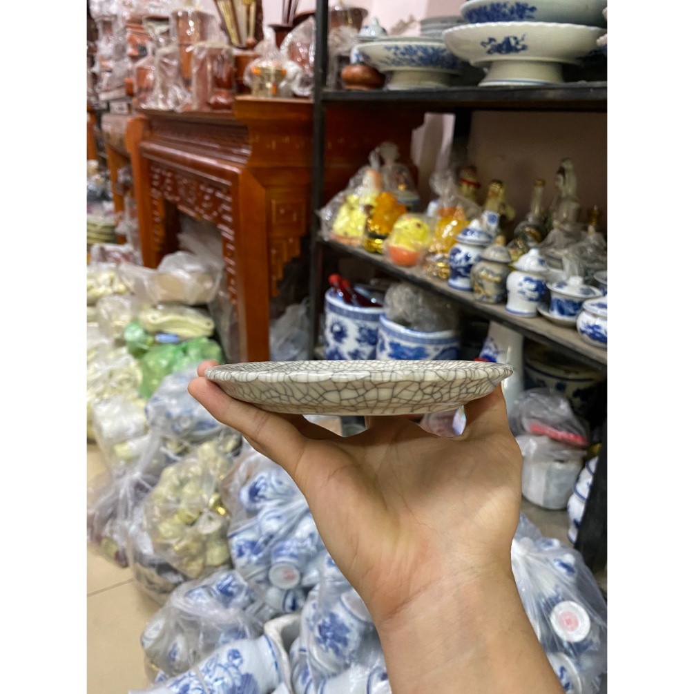 Đĩa men rạn hàng cao cấp