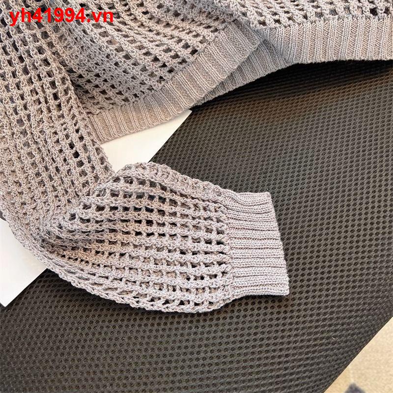 Áo Dệt Kim Tay Dài Chống Nắng Thiết Kế Lưới Thời Trang Mùa Thu Cao Cấp Cho Nữ