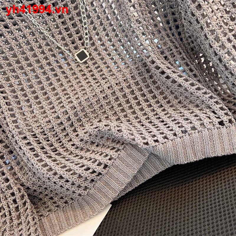 Áo Dệt Kim Tay Dài Chống Nắng Thiết Kế Lưới Thời Trang Mùa Thu Cao Cấp Cho Nữ
