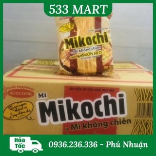 Thùng 24 gói Mikochi mì không chiên hương vị Sườn heo 80g