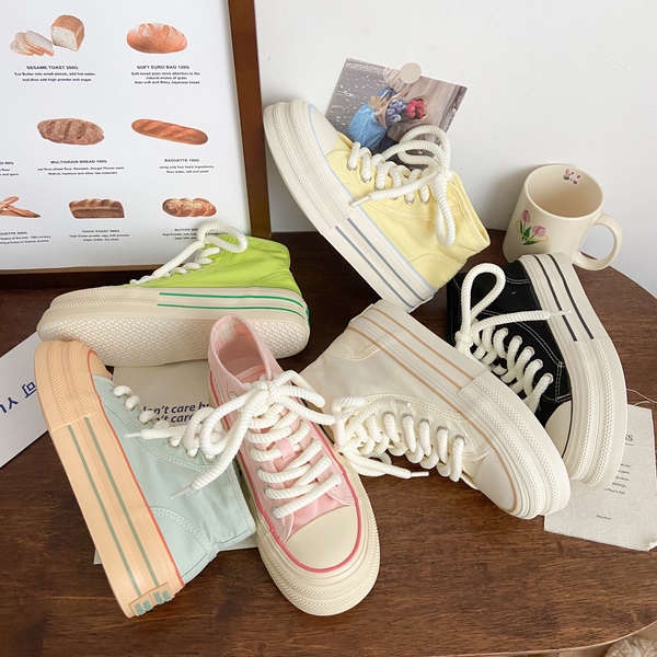 Dễ Thương Giày Sneaker Phong Cách Nhật Bản Xinh Xắn Cho Nữ