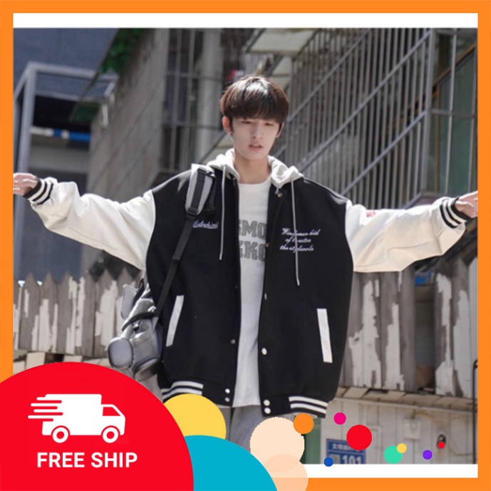 Áo hoodie nữ - khoác nỉ Bomber Unisex MISTERHIZII phối viền, có mũ 2 lớp phong cách Hàn Quốc