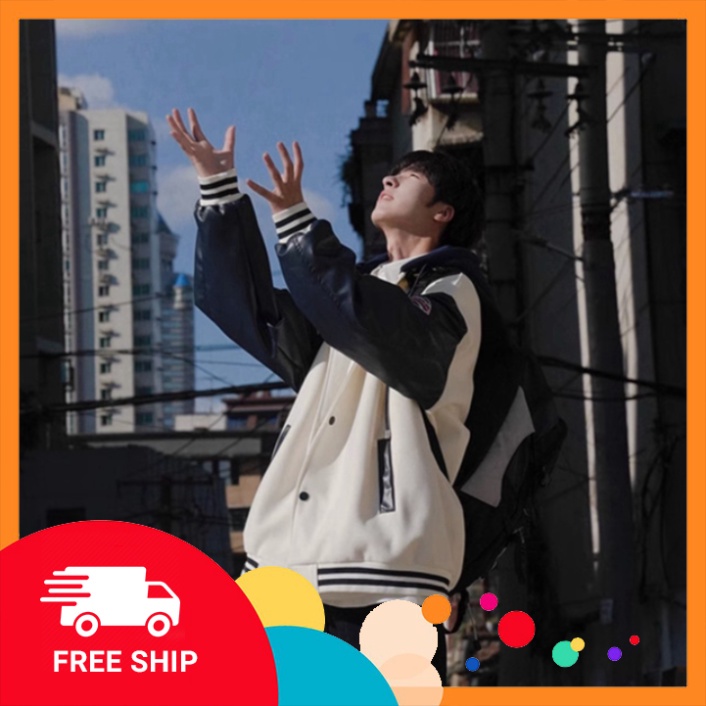 Áo hoodie nữ - khoác nỉ Bomber Unisex MISTERHIZII phối viền, có mũ 2 lớp phong cách Hàn Quốc