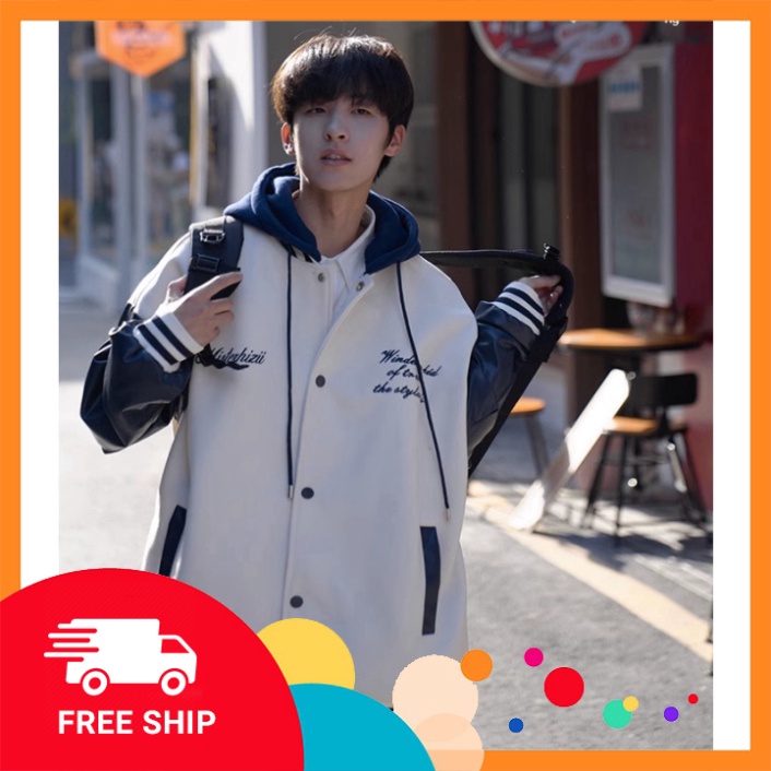 Áo hoodie nữ - khoác nỉ Bomber Unisex MISTERHIZII phối viền, có mũ 2 lớp phong cách Hàn Quốc