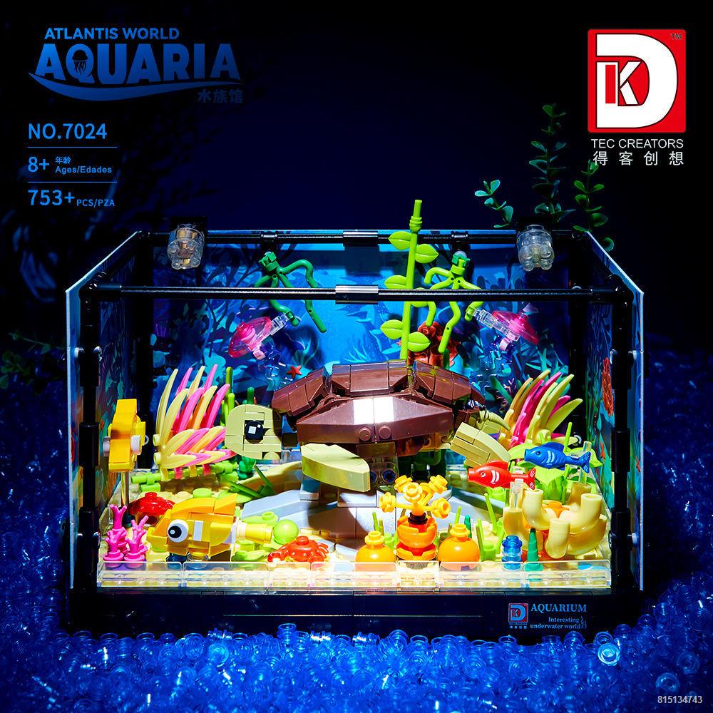 ♀☂☑Tương thích với loạt sáng tạo bể cá lắp ráp các khối xây dựng đồ chơi bé gái món quà sinh nhật mô hình trang trí