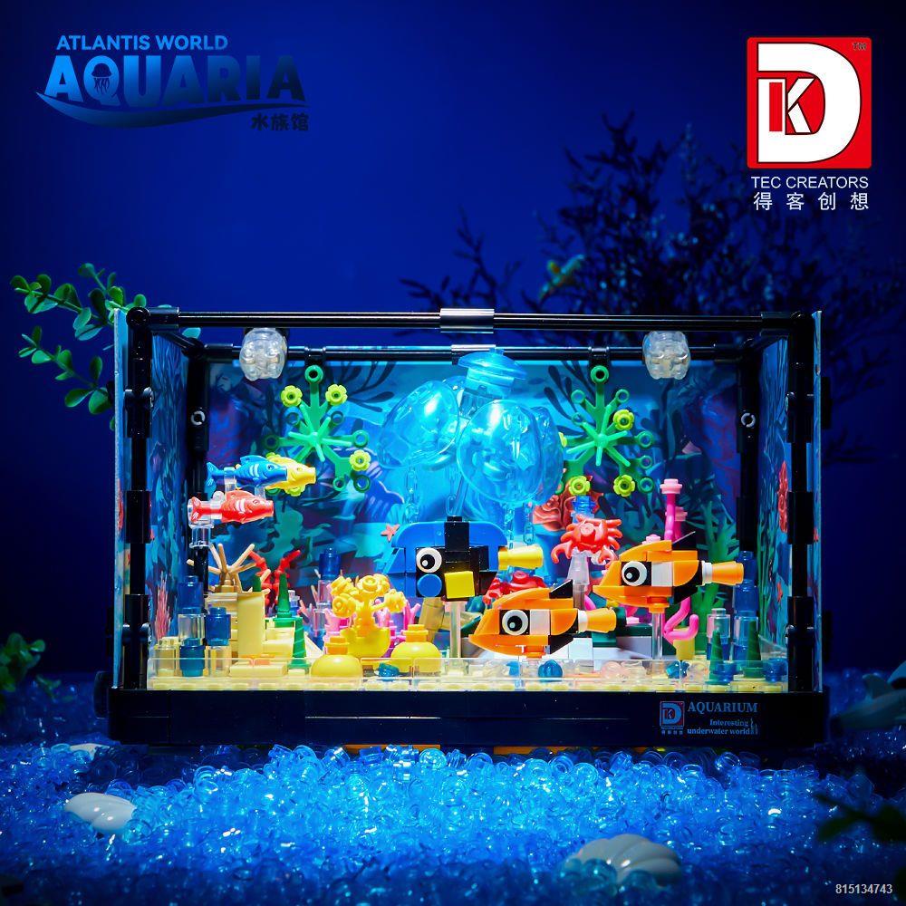 ♀☂☑Tương thích với loạt sáng tạo bể cá lắp ráp các khối xây dựng đồ chơi bé gái món quà sinh nhật mô hình trang trí