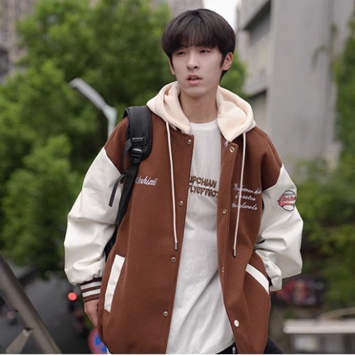 Áo Bomber Unisex MISTERHIZII, Áo khoác nỉ Hoodie mũ trùm đầu 2 lớp thân áo 1 lớp cúc bấm, phong cách Hàn Quốc