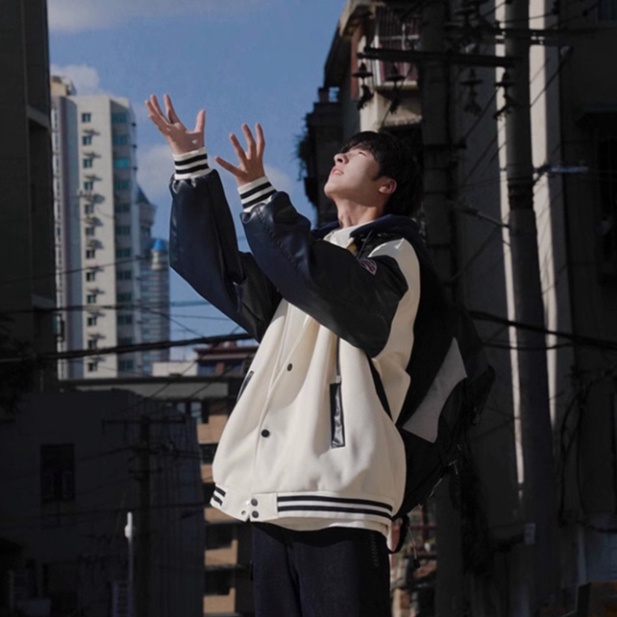 Áo Bomber Unisex MISTERHIZII, Áo khoác nỉ Hoodie mũ trùm đầu 2 lớp thân áo 1 lớp cúc bấm, phong cách Hàn Quốc