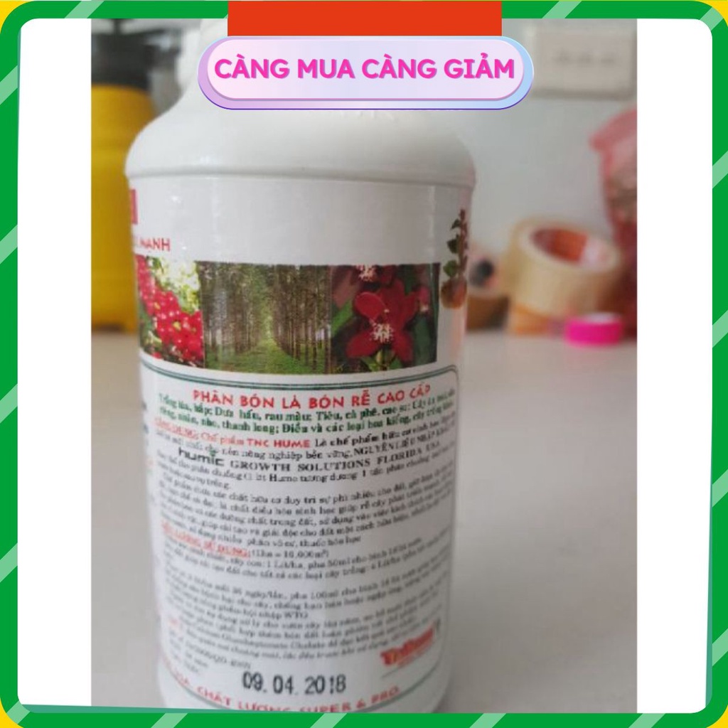 [SIEURE] Phân hữu cơ axit humic TNC HUMIC  chai 500ml hàng đẹp, phân phối chuyên nghiệp. - Làm vườn