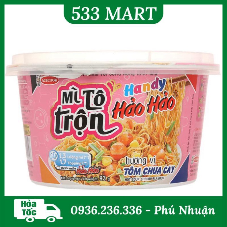 MÌ TÔ TRỘN HẢO HẢO TÔM CHUA CAY 93G