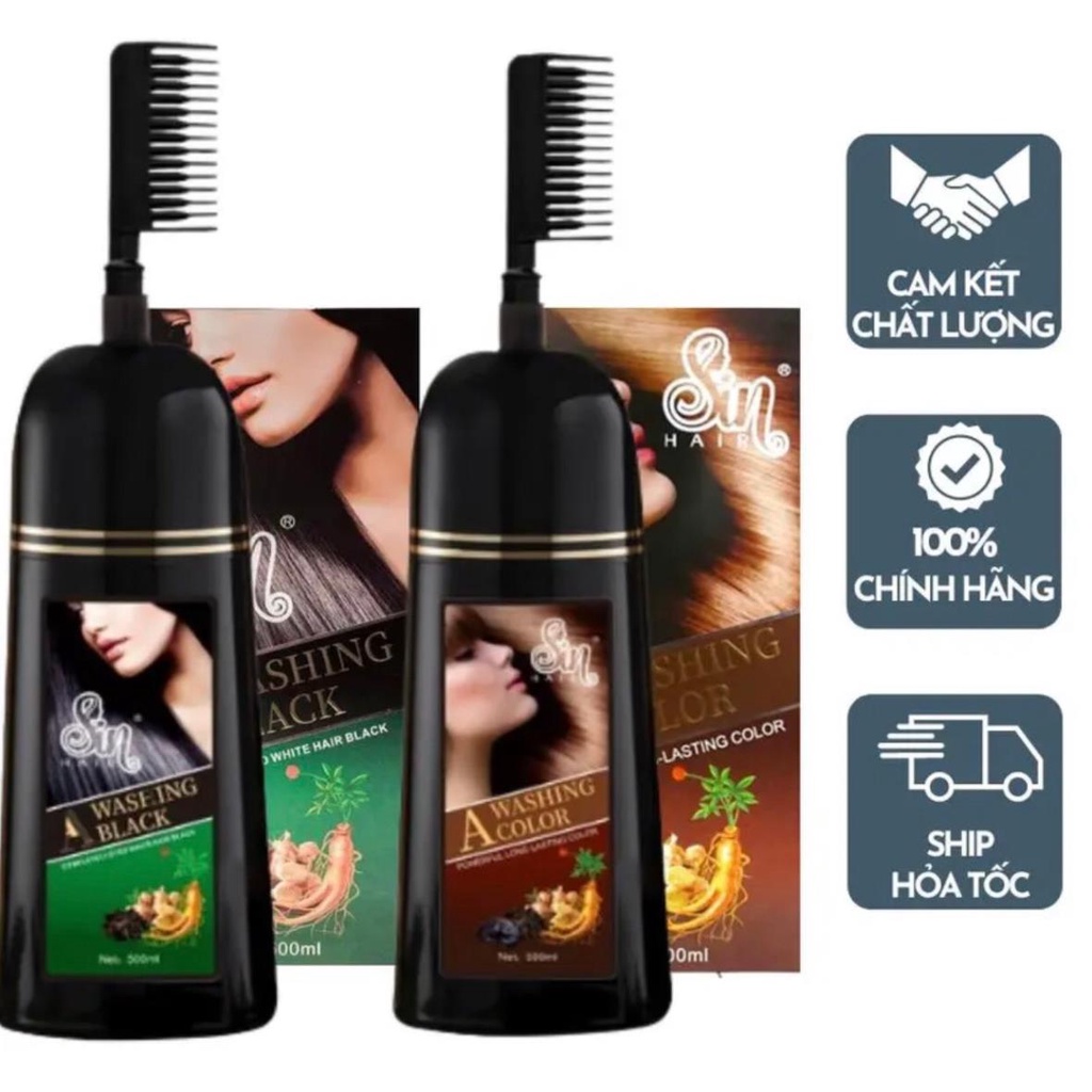 Dầu Gội Phủ Bạc Sin Hair - Dầu Gội Phủ Bạc Sin Hair Nhật Bản 500ML