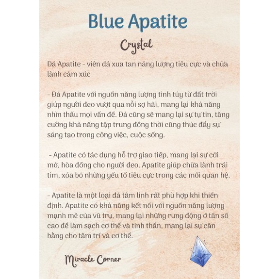 Lắc tay đ á Blue Apatite thiết kế thủ công