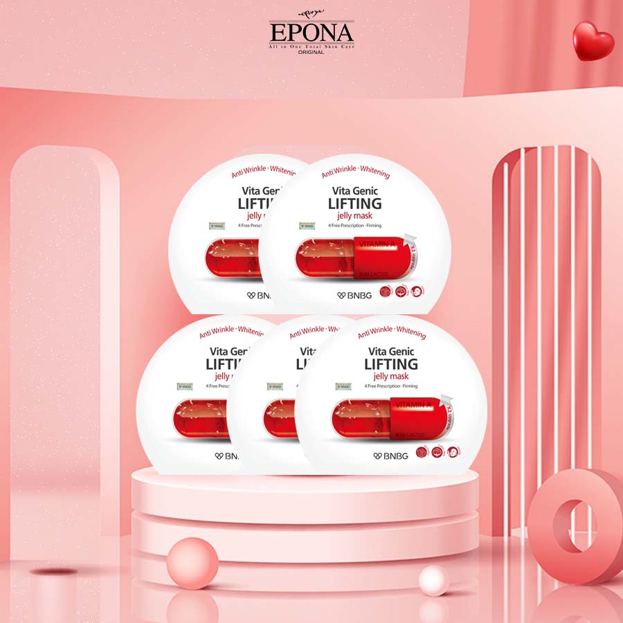 Combo 5 Mặt Nạ Nâng Cơ Mặt Epona Vita Genic Lifting Jelly Mask 30ml