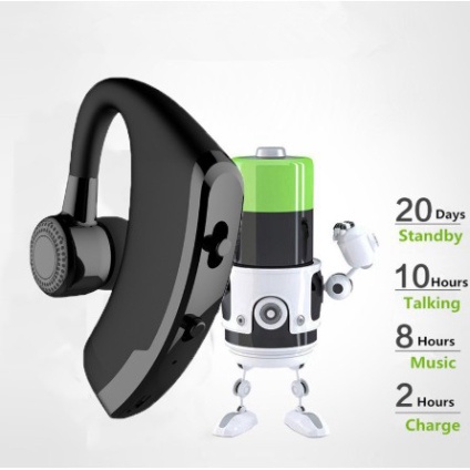 Tai nghe Vitog Bluetooth V9 thời thượng black color sang trọng