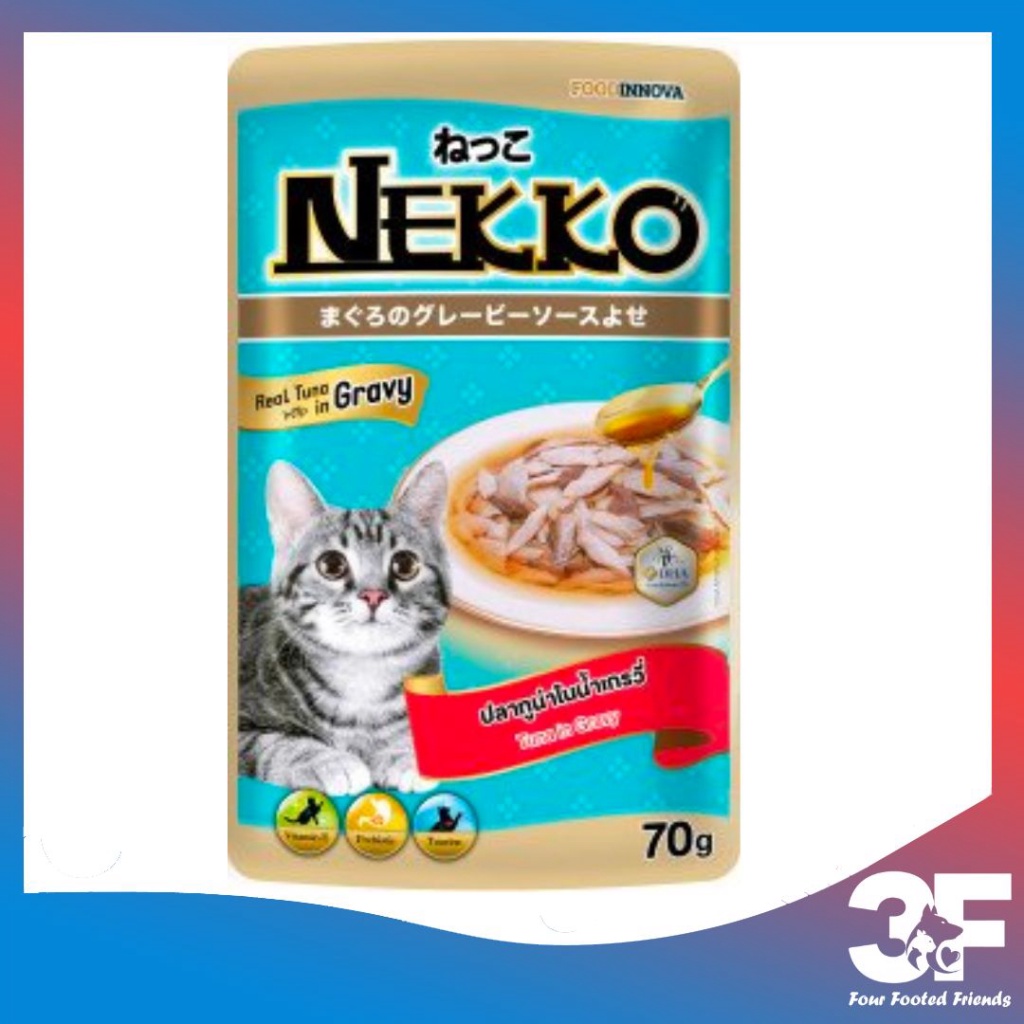 Pate Nekko Gravy Cho Mèo Trưởng Thành Từ 6 Tháng Tuổi Dạng Sốt Gói 70Gr - Hàng Chính Hãng