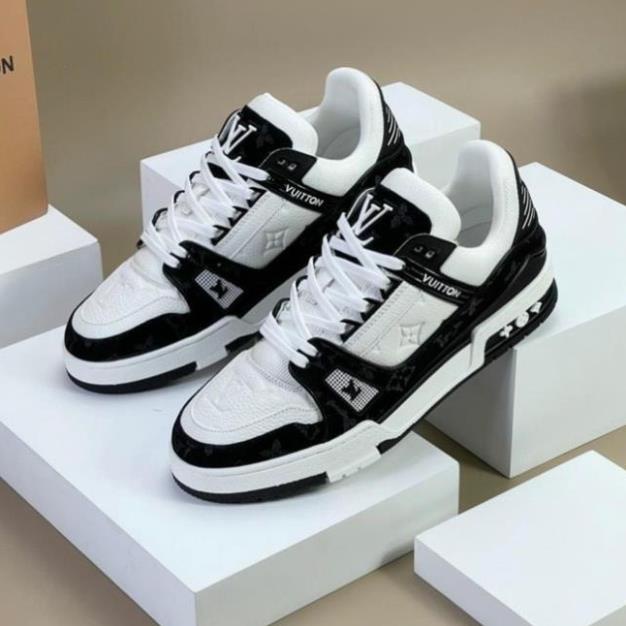Giày LV Trainer, Louis Vuitton Trainer Black White, Giày LV Louis Vuitton HÀNG CAO CẤP