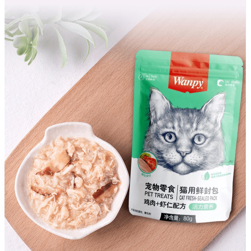 Hàng mới nhất  COMBO 10 gói pate WANPY cho mèo 80g/gói thơm ngon
