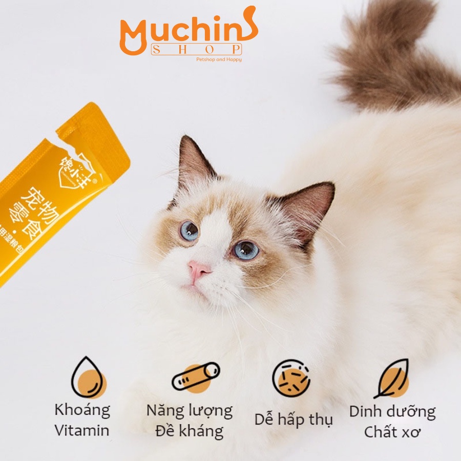 Combo 100 thanh súp thưởng Ciaowang cho mèo thanh 15g - Súp thưởng Ciaowang thơm ngon bổ dưỡng | Muchinshop