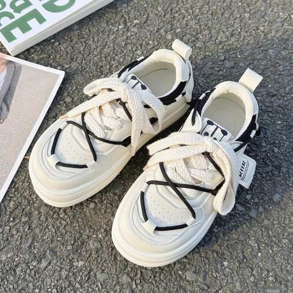 Giày sneaker nữ giày thể thao đầu to dễ phối dây giày đế dày