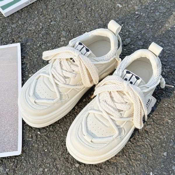 Giày sneaker nữ giày thể thao đầu to dễ phối dây giày đế dày